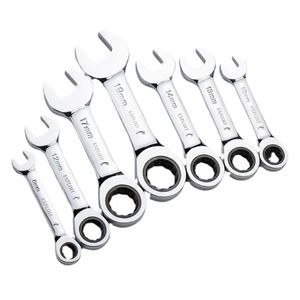 Cờ lê <span class=keywords><strong>ratchet</strong></span> 6-19mm 72 răng, tay cầm ngắn, cờ lê <span class=keywords><strong>ratchet</strong></span> nhanh, cờ lê hai đầu, cờ lê ngắn, dụng cụ cầm tay - Product Image 6