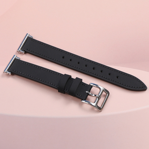 Correas de reloj de cuero genuino transpirables y ajustables de 20 mm para reloj inteligente, correa mini de 18 mm/22 mm en naranja, blanco y rosa, precio económico. - Product Image 5