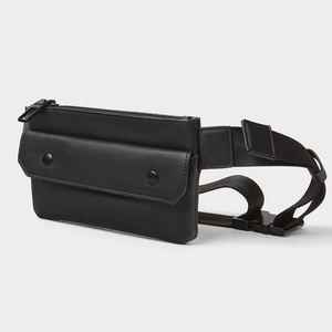 <span class=keywords><strong>Riñonera</strong></span> ajustada de piel sintética vegana con logotipo personalizado para hombre, bolso de cintura con cremallera, color amarillo - Product Image 6