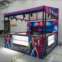 Stan Pameran Luar Ruangan Portabel 10x10 dengan Atap Aluminium SEG, Rak Display Terkunci, Penyimpanan & Meja Resepsionis
