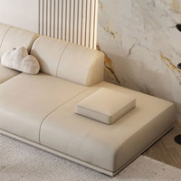 Ensemble de canapés d'angle en cuir de première qualité, de forme spéciale, de luxe moderne, pour salon et villa