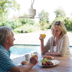 Nouveau produit 2024, ventilateur de plafond électronique moderne avec prise USB, ventilateur de plafond miniature portable rechargeable détachable - Product Image 4