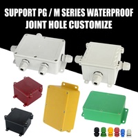 Boîtier de jonction de câbles en plastique ABS étanche IP68 pour bouton de commande extérieur et câble d'alimentation électrique