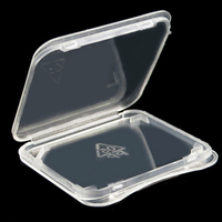 Boîte en plastique transparente de protection 35*35*35mm pour carte mémoire SD