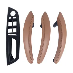 LHD RHD Car Inner Door Whole Handle With Leather 7PCS Set 51416969401 51416969402 51416969403 51416969404 For BMW E70E71 X5 X6