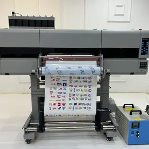 Impresora UV DTF de 60cm, i3200, tres cabezales con laminador, rollo a rollo, transferencia de pegatina, película AB
