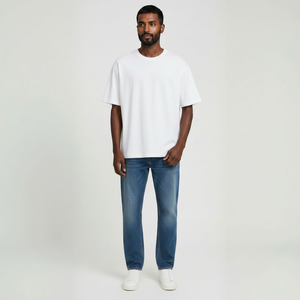 T-shirt vierge pour homme 100 % coton 350 GSM Premium, coupe classique, col rond, manches courtes, idéal pour l'impression et la personnalisation en gros - Product Image 1