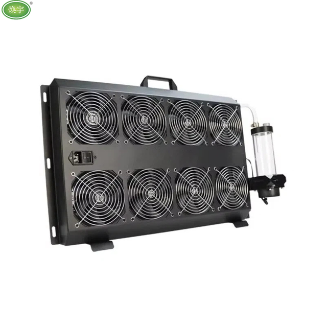 BC5 External Water Cooling System with Pump & Radiator, 8 Fan Radiator for PC GPU CPU Server Rack Cooling