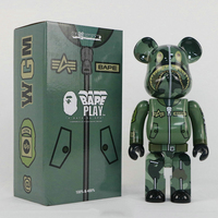 Figure Bearbricks 1000% 70cm Bearbricks Daft Punks 400% Bearbricks 28cm Sculpture blanche et noire pour la décoration de la maison