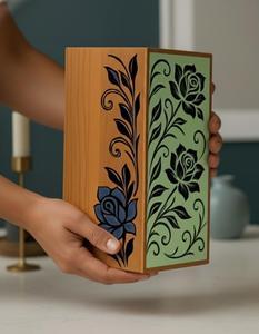 Urna Funeraria Rectangular de Madera y Resina Epoxi a Precios de Fábrica, Urna Funeraria a Precios Bajos - Product Image 2