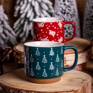 Wholesale 2025 New Design <b>Ceramic</b> Coffee <b>Cup</b> and Tea Mug High Quality Xmas Style for Business Gifts OEM Customizable - Product Image 3