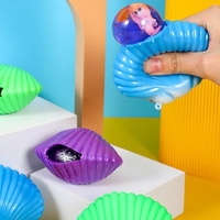 Nouveauté : Jouet anti-stress en forme de coquillage miniature en TPR, boule à eau à presser pour enfants de 5 à 7 ans