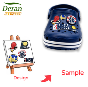 Deran Oem Schoenen Decoraties Pvc Bedels 2025 Trending Diy Kleurrijke Voetbal Cheer Honkbal Basketbal Softbal Tennis Schoen Bedels - Product Image 1