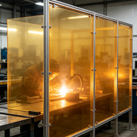 Barrière anti-arc électrique, fenêtre de sécurité haute visibilité, protection de soudage, panneau PC pour zones de soudage industrielles