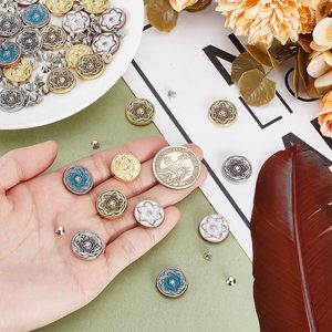 AHANDMAKER Rivets décoratifs en métal de différentes couleurs, motif floral vintage, boutons à vis plats et ronds pour loisirs créatifs - Product Image 3