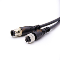 Connecteur M12 5 broches mâle-femelle étanche IP67 250V 4A avec couplage à vis, longueur de câble personnalisée, support OEM