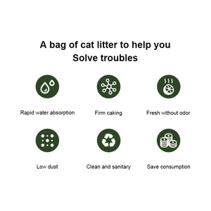 Litière pour chat en bentonite écologique <span class=keywords><strong>Wolfskin</strong></span>, vente chaude, forte agglomération, longue durée, sans poussière, sûre, multicolores, forme de boules pour chats - Product Image 3
