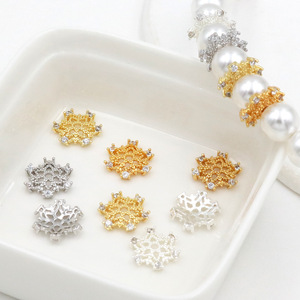 ที่ใส่ดอกไม้เซอร์คอน ทอง 18K ชุบเงิน ทองแดง อุปกรณ์ทำเครื่องประดับ DIY C21 - Product Image 1