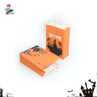 Sacs en papier kraft personnalisés pour Halloween en gros avec logo, sacs cadeaux pour les magasins de détail