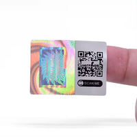 Conception personnalisée d'étiquette holographique 3D EAS RF étiquette de code QR hologramme avec autocollant d'étiquette de sécurité à code-barres