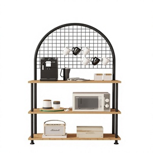 Étagère de rangement de cuisine, support pour four à micro-ondes, organisateur de cuisine, station de bar à café, unité d'étagérage de cuisine - Product Image 1