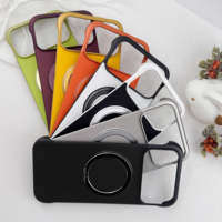 Funda Protectora para Teléfono Móvil Haipai, Estilo Ins, Tacto Suave, Sin Marco, TPU+PC, Anillo Magnético, Ultrafina, Resistente a Golpes y Calor