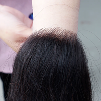 Vente en gros de frontales en dentelle HD 100% cheveux humains vierges, cheveux alignés dans le sens des cuticules, sans colle, 13*4 4*4 13*6, closure en dentelle noire pour femmes