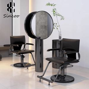 Unique Design Stainless Steel Single Sided <b>Mirror</b> Round <b>Table</b> Barber Shop Hair <b>Mirror</b> for Perm and Dye Area Multi-faceted <b>Mirror</b> - Product Image 5