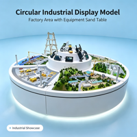 Maquette circulaire industrielle moderne en plastique ABS pour l'affichage des équipements des zones vertes, des routes, des canalisations et des ponts dans les zones industrielles