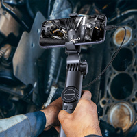 Caméra d'endoscopie 6,4 mm HD avec 8 LED, câble semi-rigide, caméra d'inspection étanche IP67, longueur 1 m, compatible Android/iOS