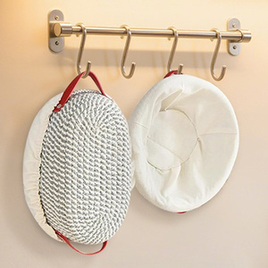 Набор корзин для расстойки теста: круглая 9 дюймов и овальная 10 дюймов. Идеально подходит для расстойки закваски и выпечки хлеба ручной работы. - Product Image 5