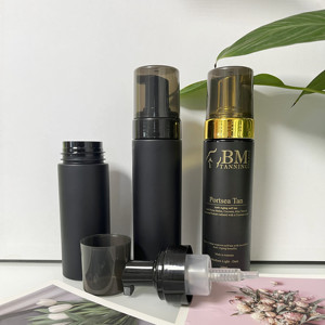 Nouvelle marque de gomme <span class=keywords><strong>autobronzante</strong></span> en plastique <span class=keywords><strong>mousse</strong></span> pompe bouteille 100ml 120ml 200ml or argent haut moussant nettoyant 100% bouteilles en plastique - Product Image 2