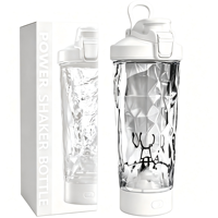 Bouteille shaker électrique 600 ml, rechargeable par USB, mélangeur de protéines, sans BPA, portable, bouteille d'eau à mélange automatique pour la salle de sport et le fitness