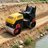 Rouleau compresseur vibrant à double tambour robuste ME200, 6 tonnes, moteur, système entièrement hydraulique, compactage de sol fiable pour routes