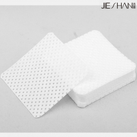 Tampons dissolvants pour ongles en non-tissé composite à mailles carrées arrondies, 3 couches, 200 pièces, boîte PP, lingettes sans peluches pour salon de manucure