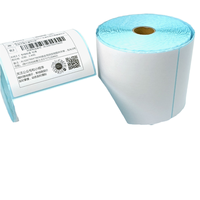 Impresora adhesiva de papel térmico de plástico A6 de supermercado directo 100x150 Waybill Adhesivo en blanco Código de barras Envío de comestibles Promocional