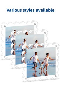 Hai mặt rõ ràng <span class=keywords><strong>Acrylic</strong></span> khung ảnh nam châm khung hình tinh thể cho hiển thị tưởng niệm Loại sản phẩm nhựa - Product Image 3