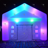 Grande tente gonflable LED pour discothèque, mariage, fête, bâtiment gonflable extérieur pour festival et rassemblements nocturnes
