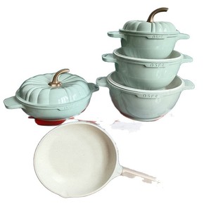 Juego de Ollas Pumpkin Pot de 9 Piezas, Antiadherente, de Aluminio, Apto para Horno, Juego de Regalo - Product Image 5