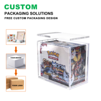 Boîte de protection anti-poussière en acrylique pour boosters TCG, étui en plexiglas anti-poussière