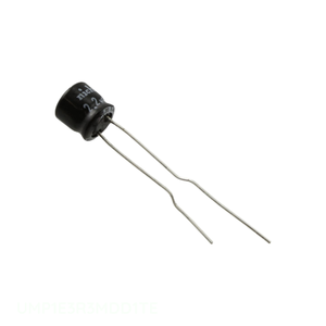 ตัวเก็บประจุแบบมีรู UMP1E3R3MDD1TE 3.3 uF 20% 25V รัศมี th 3.3 uF - Product Image 1