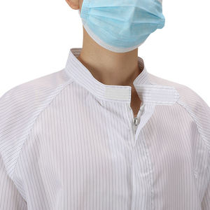 安価な帯電防止<span class=keywords><strong>ESD</strong></span>スモッククリーンルームガウン、ラボコート用ポリエステル衣料 - Product Image 6