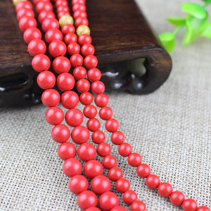 Cinnabar <b>Bracelet</b> 108 Beads Multi Layer Round <b>Red</b> Jewelry Gift For Men Women Couples Ethnic Style Hangzhou Origin - Product Image 4