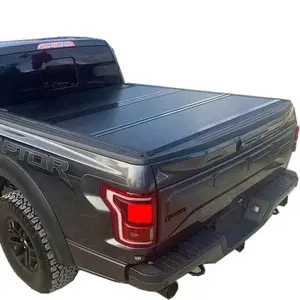 Nhôm Tri-gấp Cứng Có Thể Thu Vào Tonneau Cover Bed Cover Cho Dodge Ram 1500 Ford F150 GMC Sierra Toyota Hilux