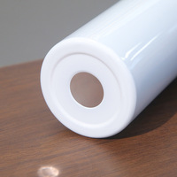 Bouteille d'eau sport pour enfants et étudiants, 420 ml, double paroi, en acier inoxydable, isolée, blanche, avec couvercle coloré, sublimation