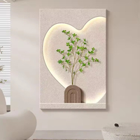Sculptures 3D modernes et luxueuses, style abstrait simple, peintures décoratives murales, diodes électroluminescentes, fleurs artificielles