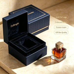 Boîte à parfum rigide à charnières personnalisée avec insert en velours - Fabricant d'emballages de luxe durables OEM - Product Image 1