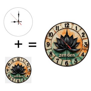 Round Wooden Wall <b>Clock</b> 25cm Silent Non Ticking Home Indoor Decor <b>Clock</b> - Product Image 6