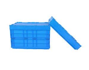 Duurzaam 60X40X36.8Cm Massief Opvouwbare Plastic Opslagcontainer Recyclebaar Herbruikbaar Hoge Zichtbaarheid Groen Deksel Stapelbaar Opvouwbaar Pp - Product Image 5