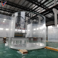 2023 Leyu Factory Custom ized Größe Acryl zylinder Aquarium für Hotel